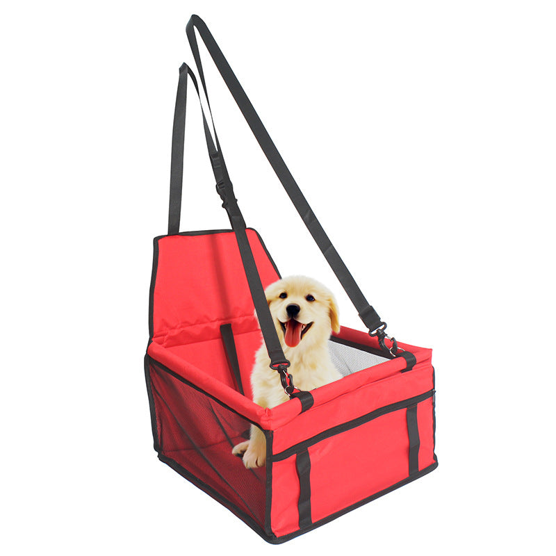 Pet Dog Booster Waterproof Puppy Cat Carrier Seat Foldable Oxford Cloth Pet Car Basket with PVC Tube Frame