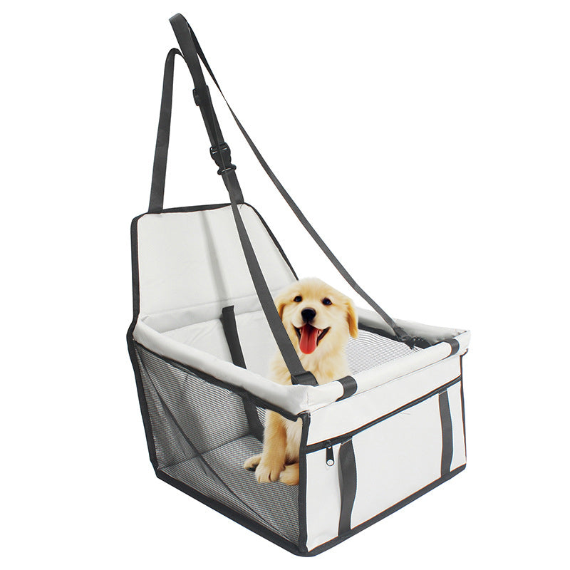 Pet Dog Booster Waterproof Puppy Cat Carrier Seat Foldable Oxford Cloth Pet Car Basket with PVC Tube Frame