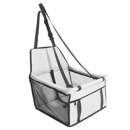 Pet Dog Booster Waterproof Puppy Cat Carrier Seat Foldable Oxford Cloth Pet Car Basket with PVC Tube Frame