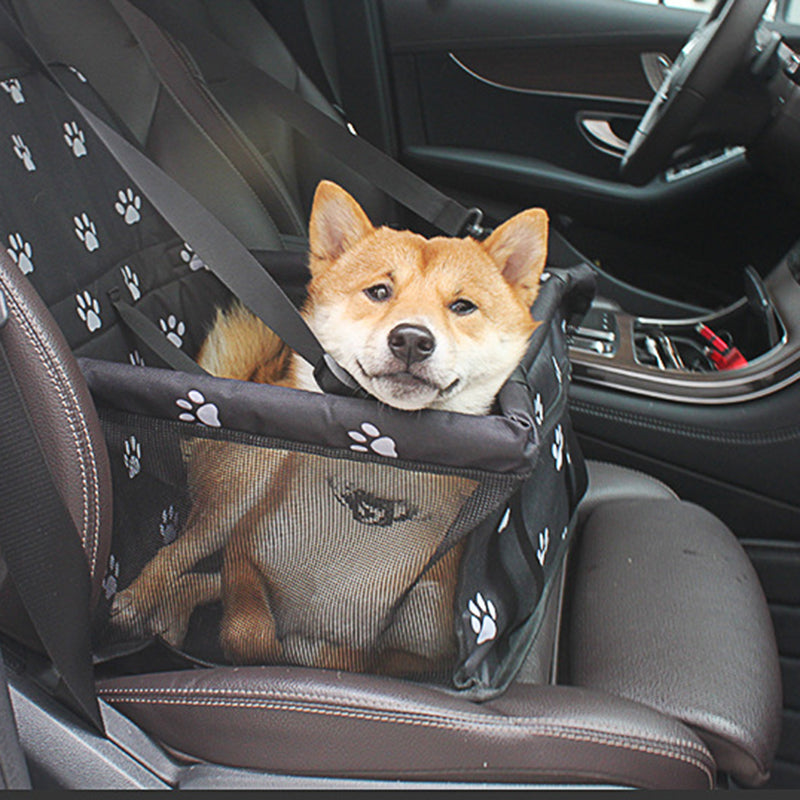 Pet Dog Booster Waterproof Puppy Cat Carrier Seat Foldable Oxford Cloth Pet Car Basket with PVC Tube Frame