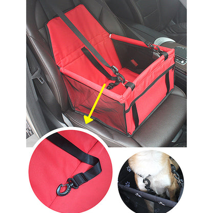 Pet Dog Booster Waterproof Puppy Cat Carrier Seat Foldable Oxford Cloth Pet Car Basket with PVC Tube Frame