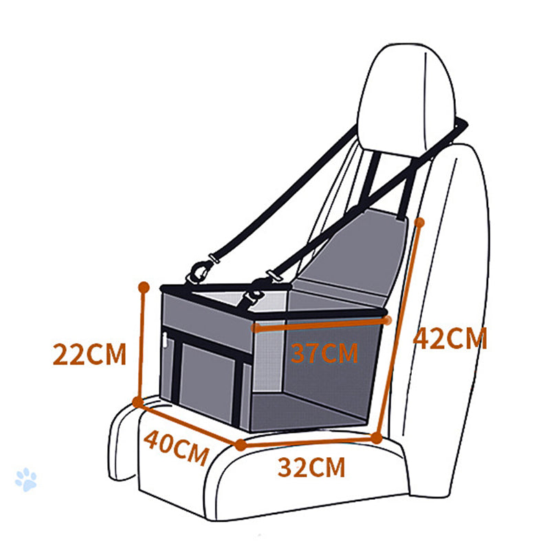 Pet Dog Booster Waterproof Puppy Cat Carrier Seat Foldable Oxford Cloth Pet Car Basket with PVC Tube Frame