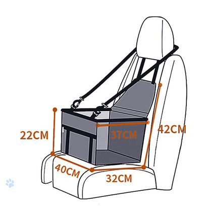 Pet Dog Booster Waterproof Puppy Cat Carrier Seat Foldable Oxford Cloth Pet Car Basket with PVC Tube Frame