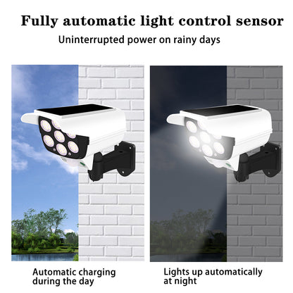 2178T Camera Type Solar 77 LED Light Motion Sensor Garden Lamp Wall-Mounted Street Light Searchlight with Remote