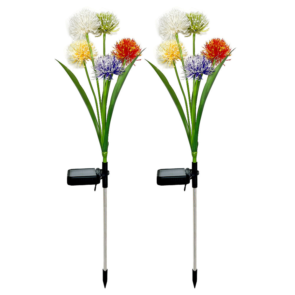 2Pcs Solar Powered Garden Lawn Lamp IP65 Waterproof Outdoor Gardening Light for Home Decoration