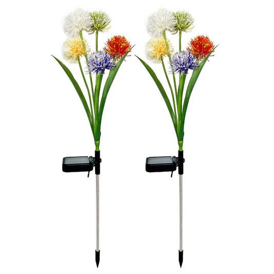 2Pcs Solar Powered Garden Lawn Lamp IP65 Waterproof Outdoor Gardening Light for Home Decoration