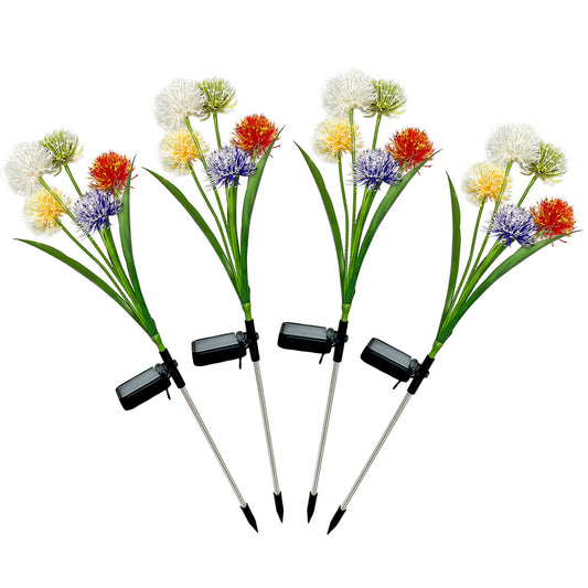 4Pcs Auto Solar Charging Garden Lawn Light Water-Resistant Outdoor Garden Lamp for Home Decoration