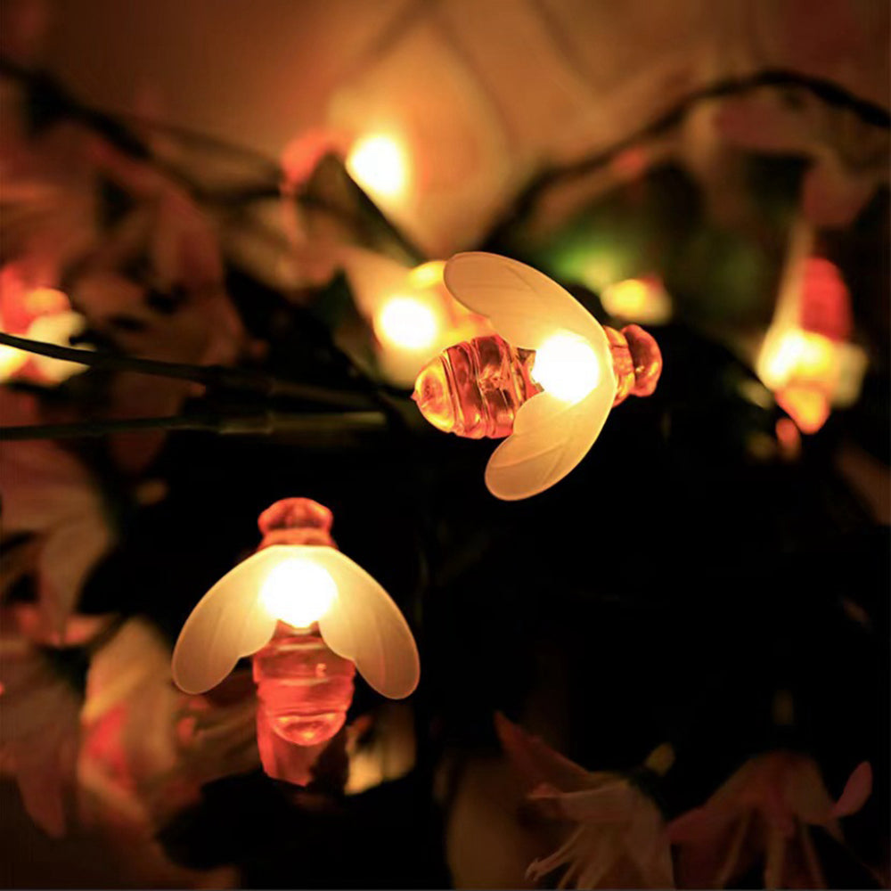 Solar Bee Firefly Light Outdoor Waterproof 8-LED Lamp Garden Decorative Light Yard Patio Pathway Decoration