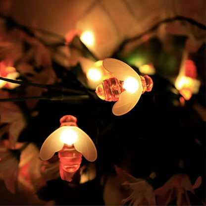 Solar Bee Firefly Light Outdoor Waterproof 8-LED Lamp Garden Decorative Light Yard Patio Pathway Decoration