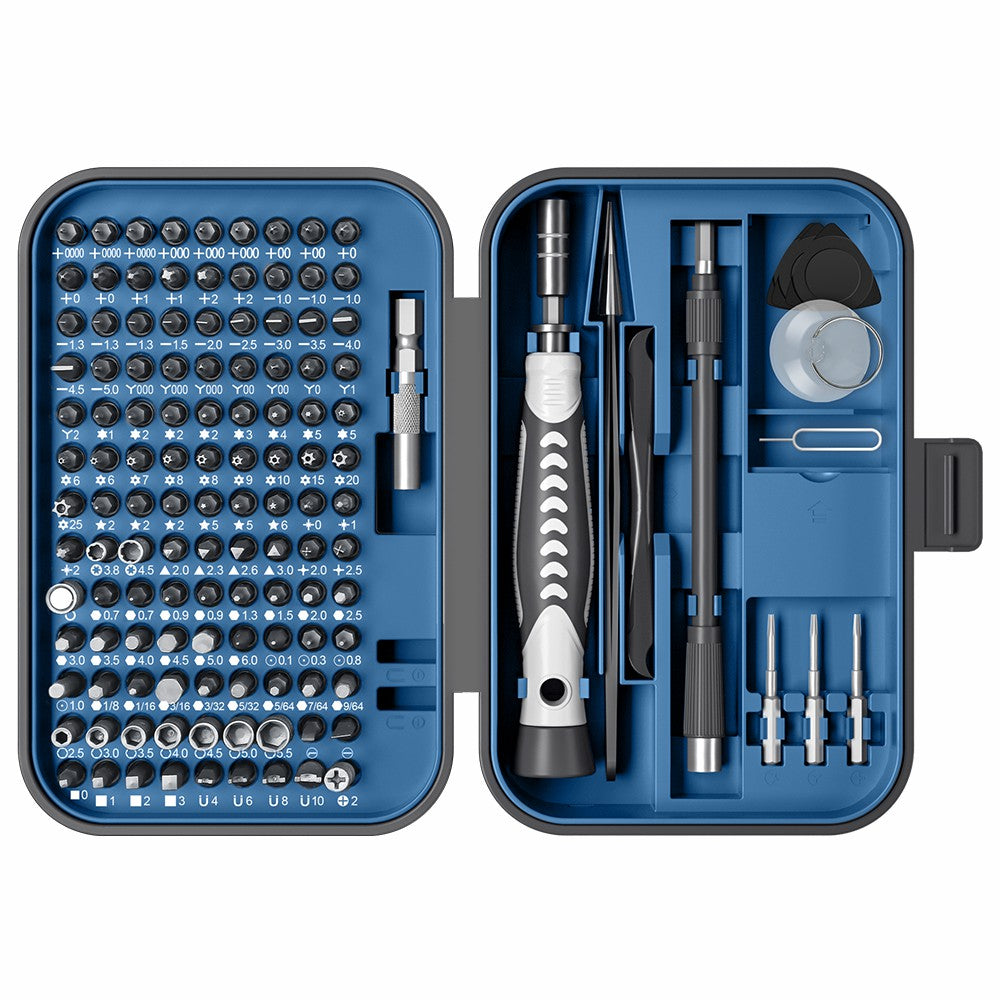 KS-840130 130Pcs Precision Screwdriver Set with 120 Bits Portable Handheld Screwdriver with Storage Box