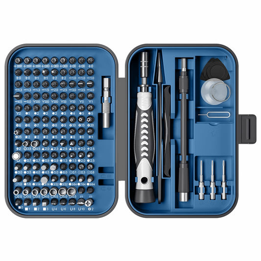 KS-840130 130Pcs Precision Screwdriver Set with 120 Bits Portable Handheld Screwdriver with Storage Box