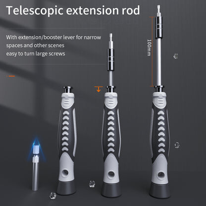 KS-840130 130Pcs Precision Screwdriver Set with 120 Bits Portable Handheld Screwdriver with Storage Box