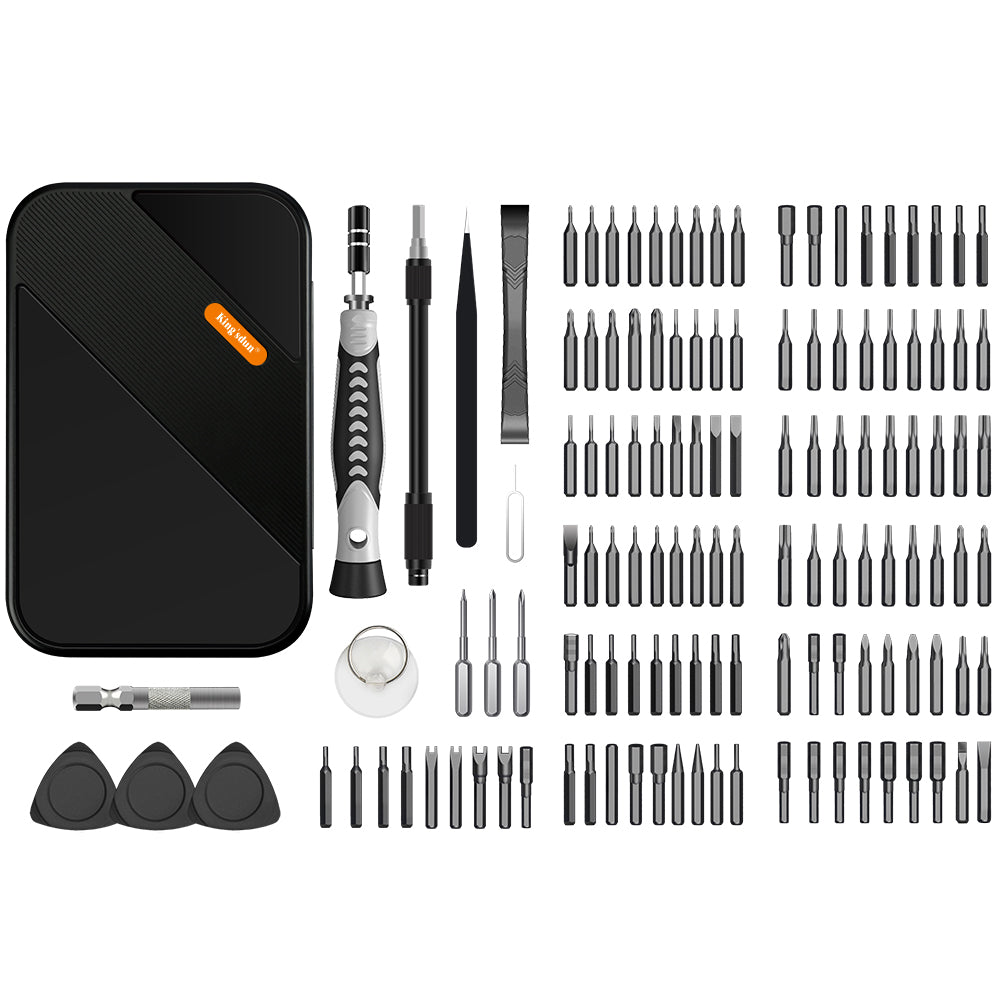 KS-840130 130Pcs Precision Screwdriver Set with 120 Bits Portable Handheld Screwdriver with Storage Box