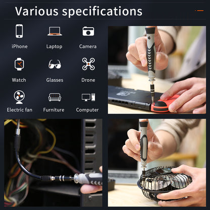 KS-840130 130Pcs Precision Screwdriver Set with 120 Bits Portable Handheld Screwdriver with Storage Box