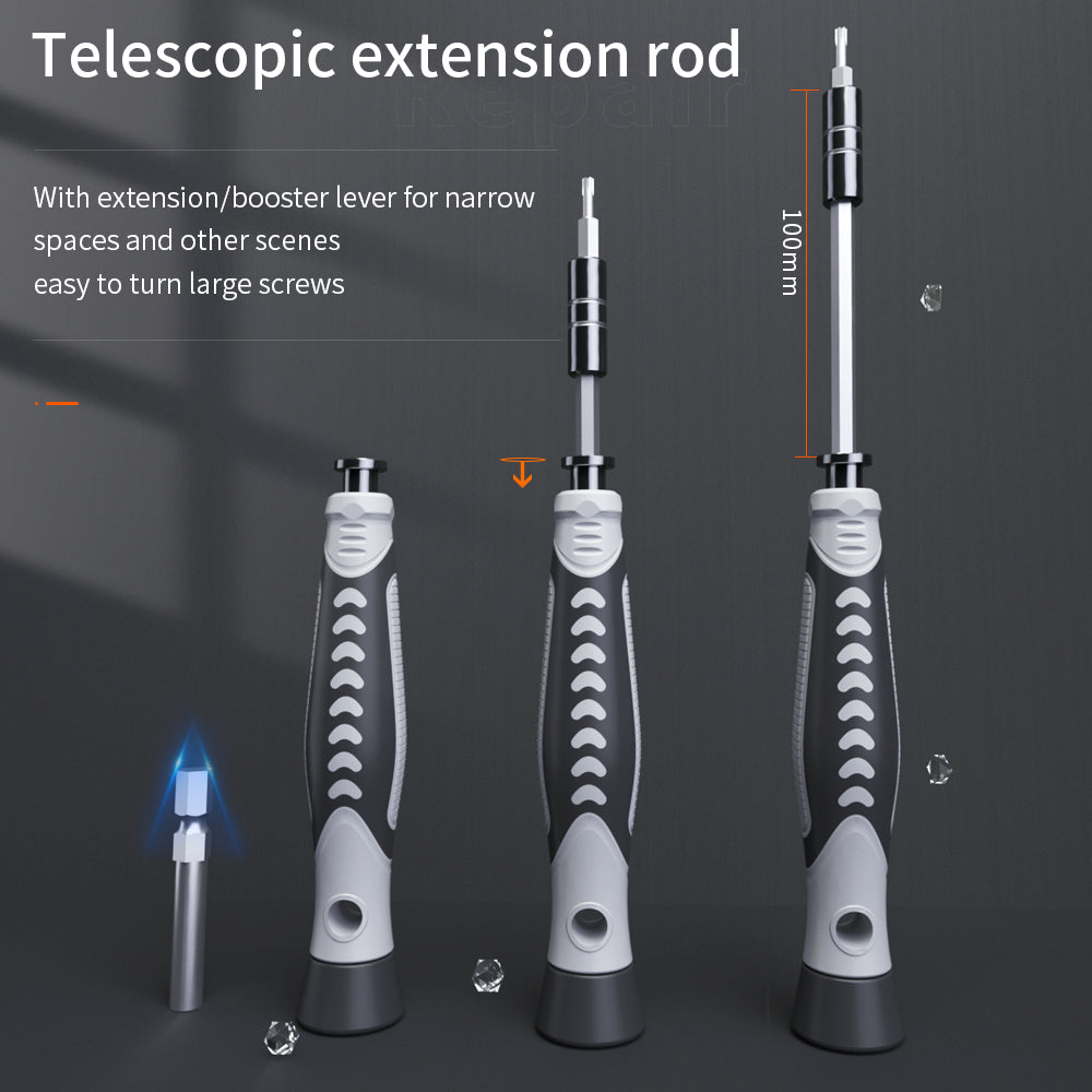 KS-840130 130Pcs Precision Screwdriver Set with 120 Bits Portable Handheld Screwdriver with Storage Box