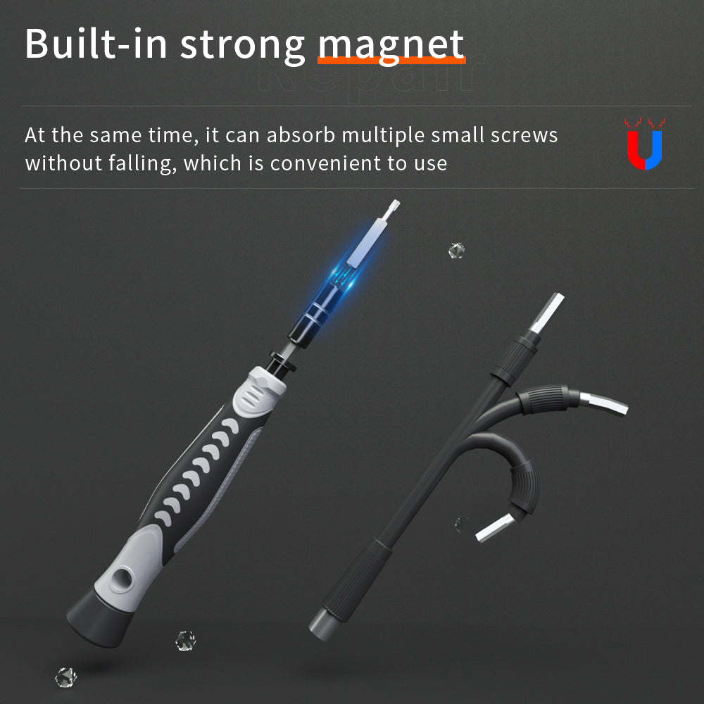 KS-840130 130Pcs Precision Screwdriver Set with 120 Bits Portable Handheld Screwdriver with Storage Box