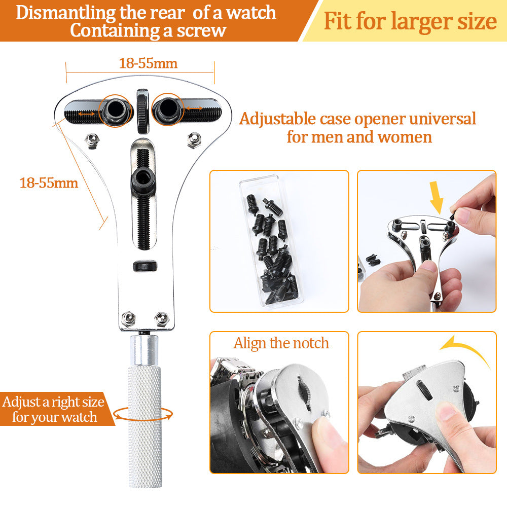 149Pcs Watchmaker Watch Repair Tool Kit Watch Band Link Pin Remover Back Case Opener Spring Bar Set