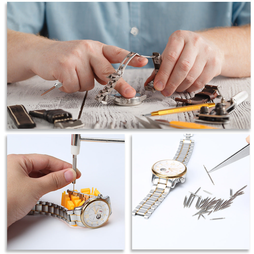 149Pcs Watchmaker Watch Repair Tool Kit Watch Band Link Pin Remover Back Case Opener Spring Bar Set