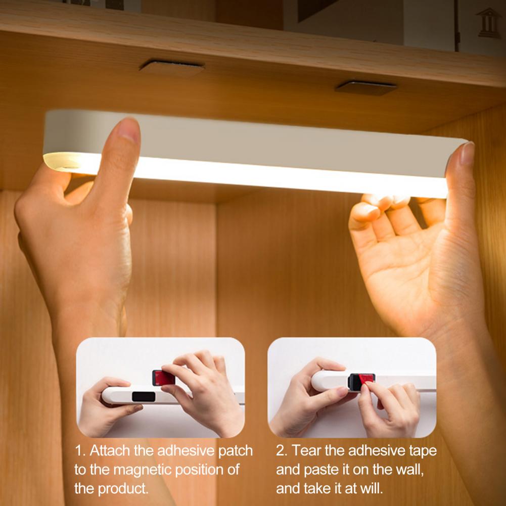 TA-053 26cm Rechargeable Motion Sensor LED Night Light Home Cabinet Magnetic Light Bar