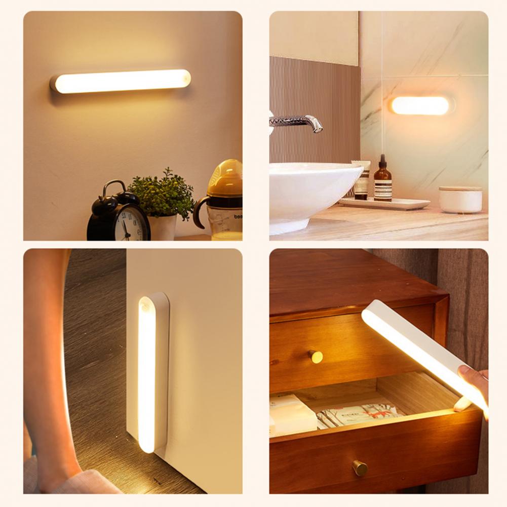 TA-053 14cm Rechargeable Light Bar Home Cabinet Magnetic Human Body Sensor LED Night Light
