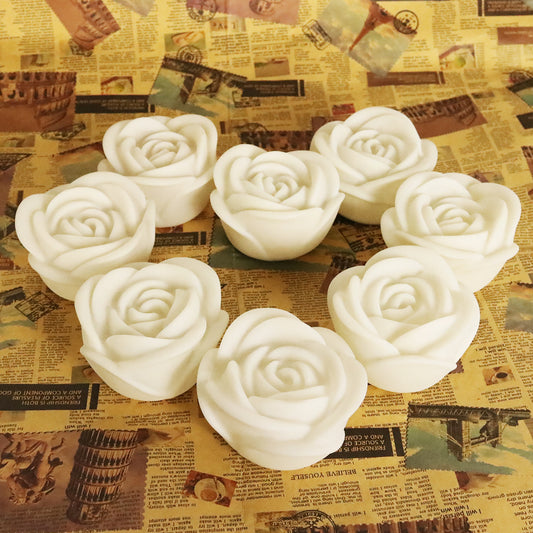 4Pcs Romantic Rose Flower Shape Colorful Tea Light Flameless LED Candle Light for Wedding Party