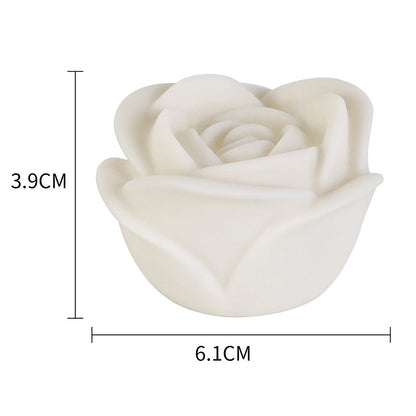 4Pcs Romantic Rose Flower Shape Colorful Tea Light Flameless LED Candle Light for Wedding Party