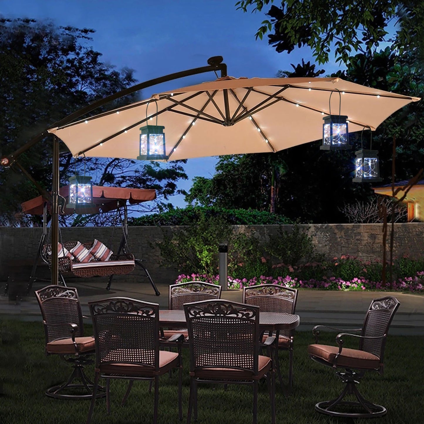 Outdoor LED Landscape Garden Light Decoration Hanging Rainproof Solar Light (String Light - Hook Version)