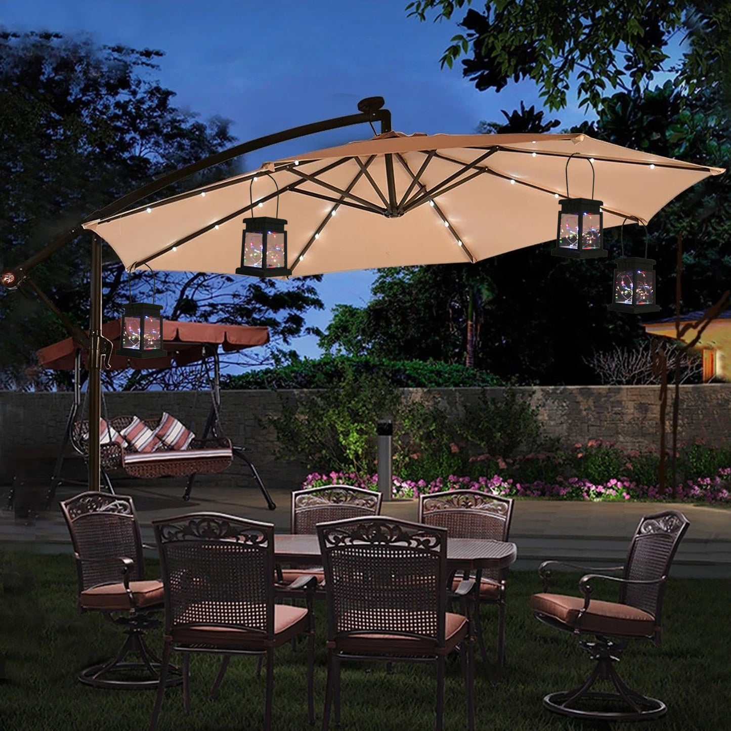 Outdoor LED Landscape Garden Light Decoration Hanging Rainproof Solar Light (String Light - Hook Version)