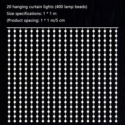 1x1m DIY Programming LED Curtain Light RGB Color Changing Smart Home Window String Lamp APP Remote Controlled