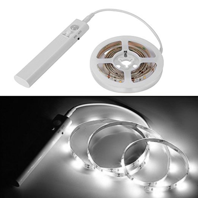 3m 90-LEDs 5V Battery Powered Sensing Light Light Strip Home Bathroom Cabinet Backlight Lamp Window Decor