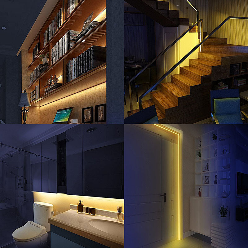 1m 30-LEDs Light Strip 5V Battery Powered Sensing Light Indoor Lamp for Home Bathroom Cabinet Window Decor