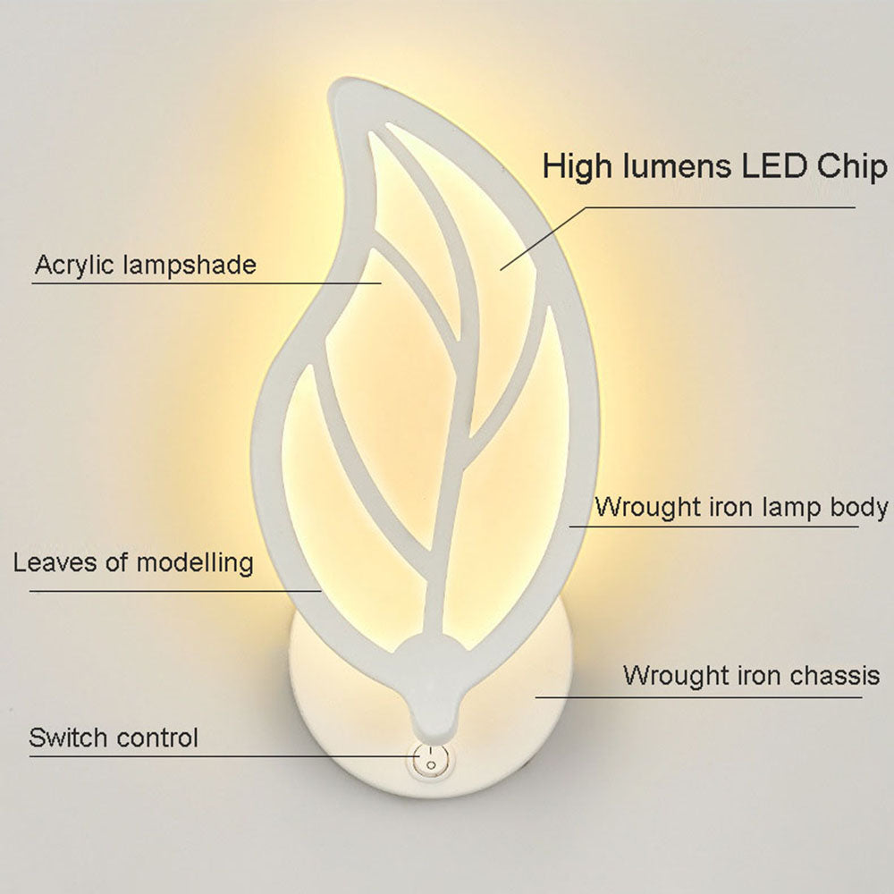 LED Wall Sconce Modern Creative Bedside Lighting Indoor Art Decoration Wall Mounted Lamp for Bedroom Living Room Office