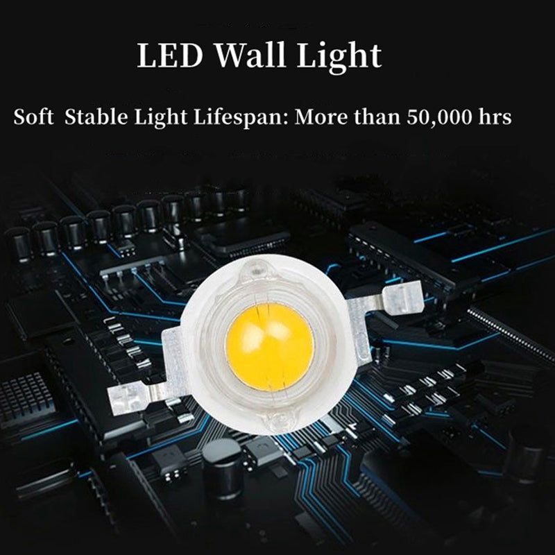 Flexible Wall Mounted LED Night Light Bedside Metal 1W Warm Light Lamp for Home, Hotel