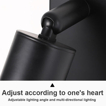 3104 350-Degree Rotatable 3W Warm Light Bedside Wall Lamp Aluminum+Iron Bedroom Study Reading Light with USB Port