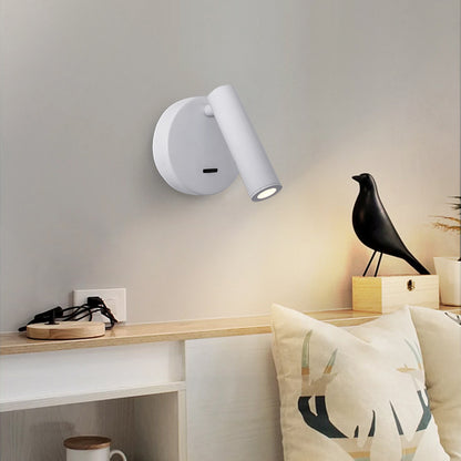 3105 Bedroom Bedside Wall Lamp 350-Degree Rotatable Reading Light Spotlight with Switch, 3W Warm Light