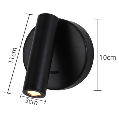 3105 Bedroom Bedside Wall Lamp 350-Degree Rotatable Reading Light Spotlight with Switch, 3W Warm Light