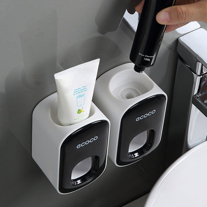 ECOCO Wall Mounted Toothpaste Dispenser for Bathroom Automatic Toothpaste Squeezer for Kids and Adults