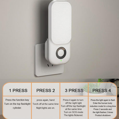 TB-38SLIWO LED Night Light Plug in Walls Wireless Charging Light  Human Body Induction Lamp