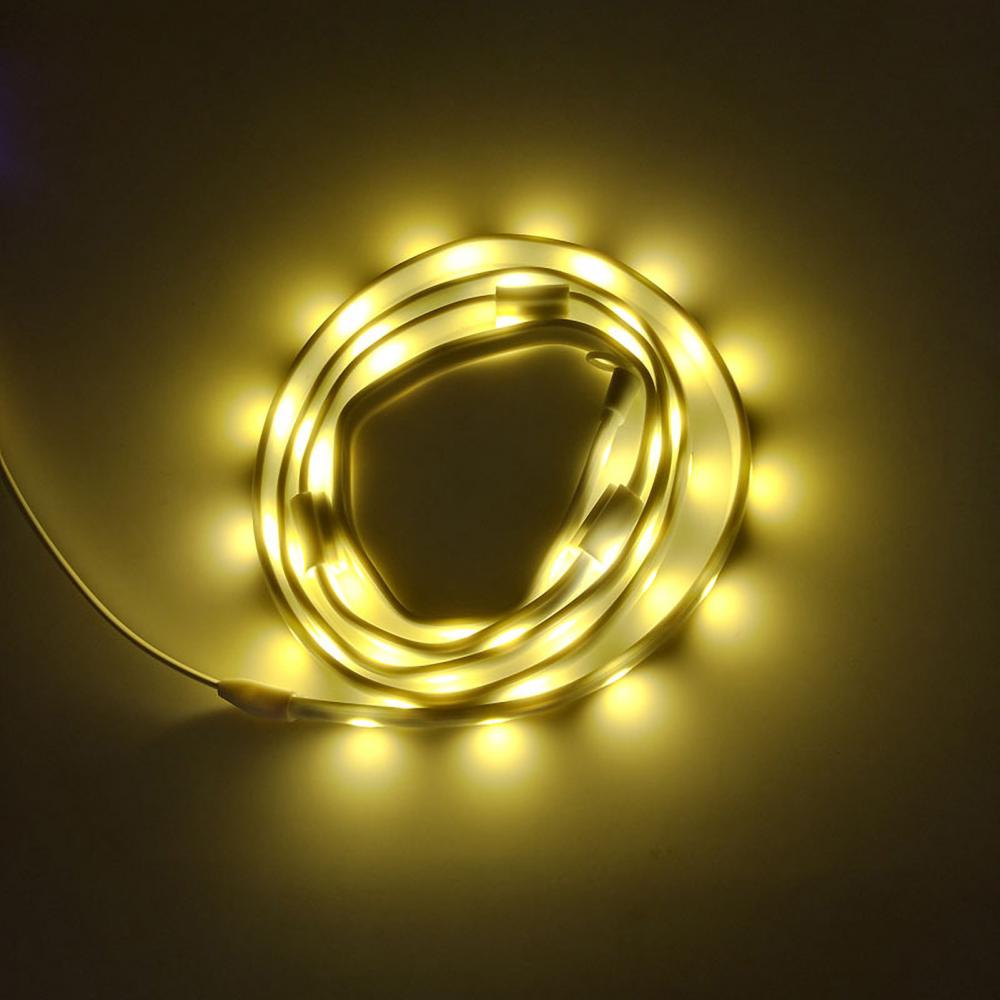 1.5m 45-LED String Light Outdoor Tent Camping Single Color Lighting Lamp Strip with 5V Touch Control Switch