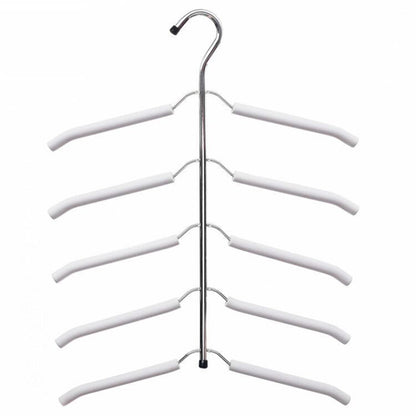 HM-06 5 Layers Space-saving Clothes Hanger High Manganese Steel + EVA Foam Wardrobe Clothes Hanger
