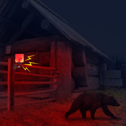 N911L Recordable Solar-Powered Animal Repeller Alarm Light Outdoor Garden Night Light