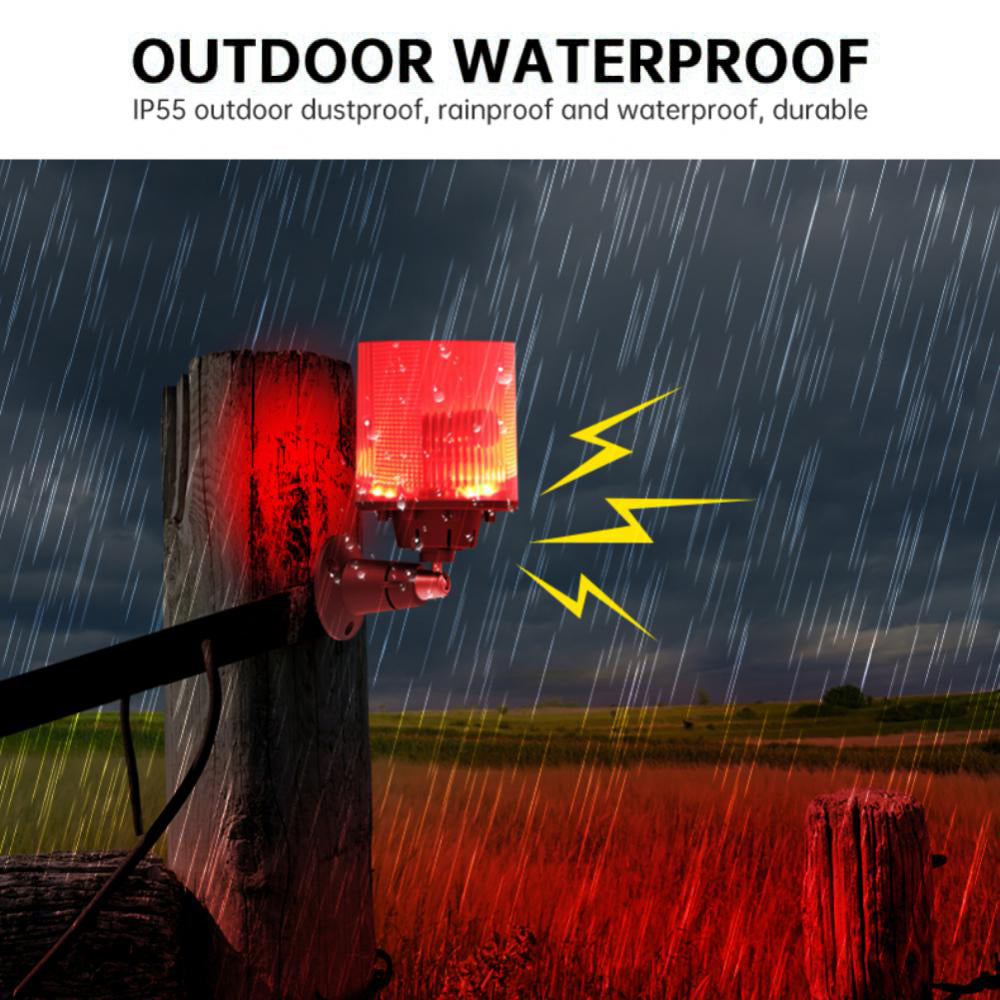 N911L Recordable Solar-Powered Animal Repeller Alarm Light Outdoor Garden Night Light