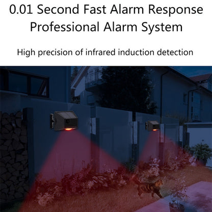 N911F Solar Remote Control Warning Light Waterproof Wireless Human Body Induction Alarm Light