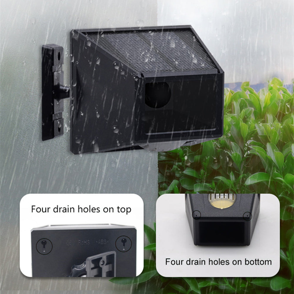 N911F Solar Remote Control Warning Light Waterproof Wireless Human Body Induction Alarm Light