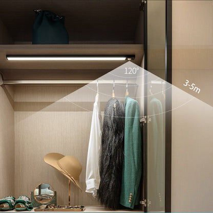 MZ-L1005 60CM Smart LED Motion Sensor Cabinet Strip Light Self-Adhesive Closet Lamp Wardrobe Lighting Night Light