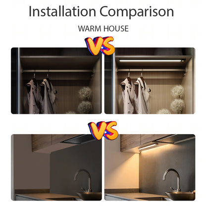 MZ-L1005 60CM Smart LED Motion Sensor Cabinet Strip Light Self-Adhesive Closet Lamp Wardrobe Lighting Night Light