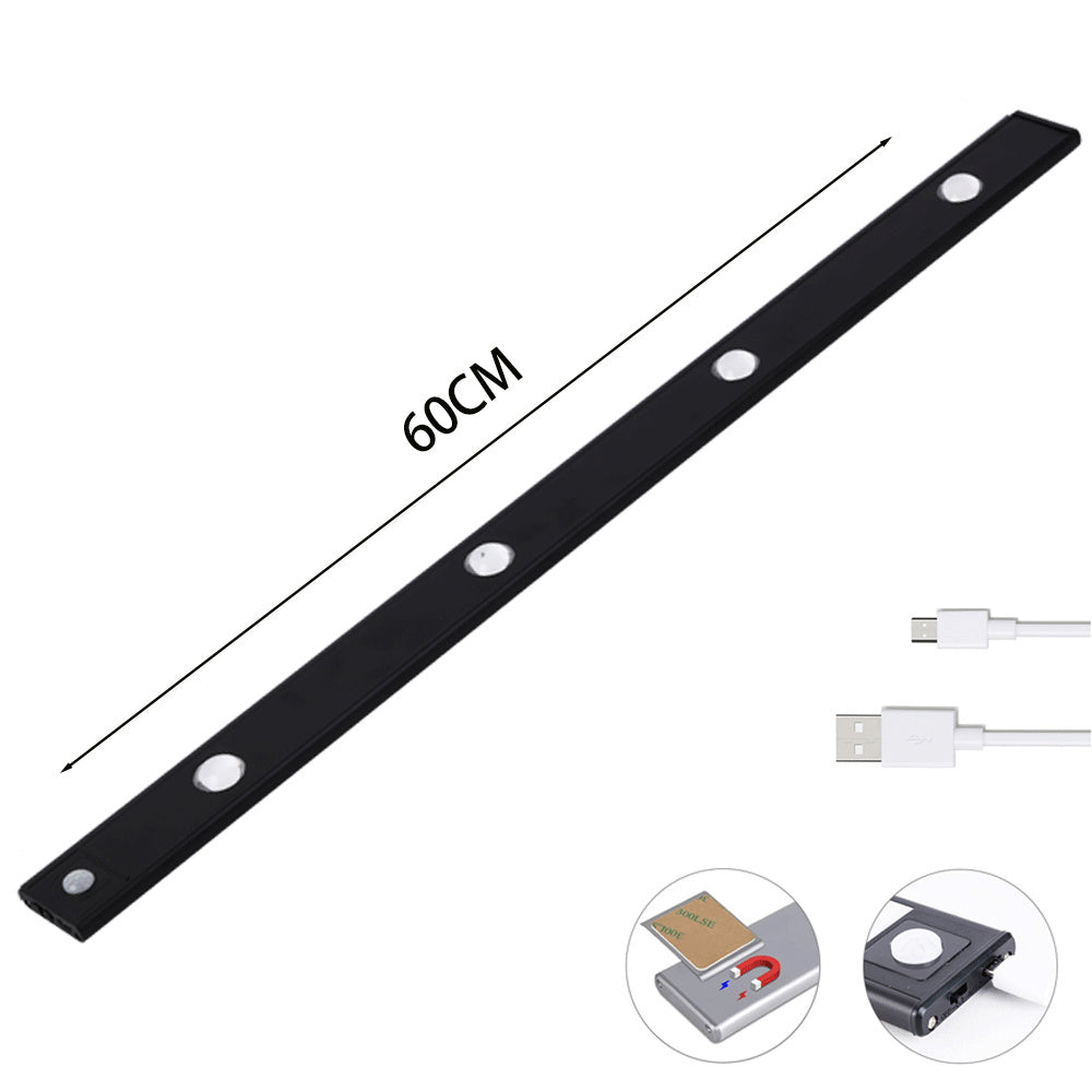 MZ-1602 60CM Self-Adhesive Closet Lamp Cabinet Strip Light Wardrobe Lighting Smart LED Human Body Sensing Night Light