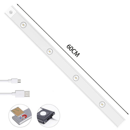 MZ-1602 60CM Self-Adhesive Closet Lamp Cabinet Strip Light Wardrobe Lighting Smart LED Human Body Sensing Night Light