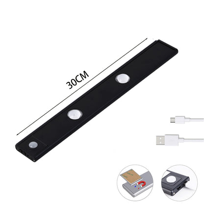 MZ-1602 30CM Smart LED Human Motion Sensing Night Light Self-Adhesive Closet Lamp Cabinet Strip Light for Wardrobe