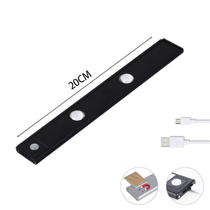 MZ-1602 20CM Slim Strip Light Self-Adhesive Closet Lamp Cabinet Wardrobe Lighting Smart LED Human Body Sensing Night Light